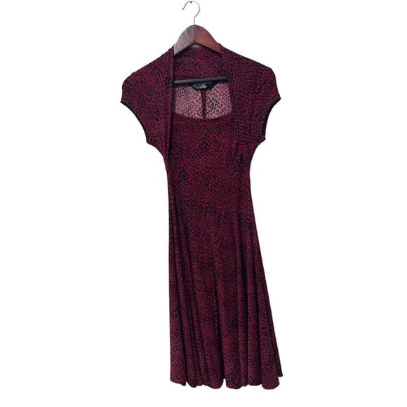 Norma Kamali Snakeskin Jersey Shrug-Style Midi Semi-Formal Dress Red Small - Picture 1 of 10